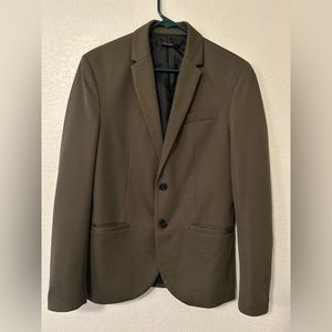 Men’s ZARA S Essentials Olive Green Blazer